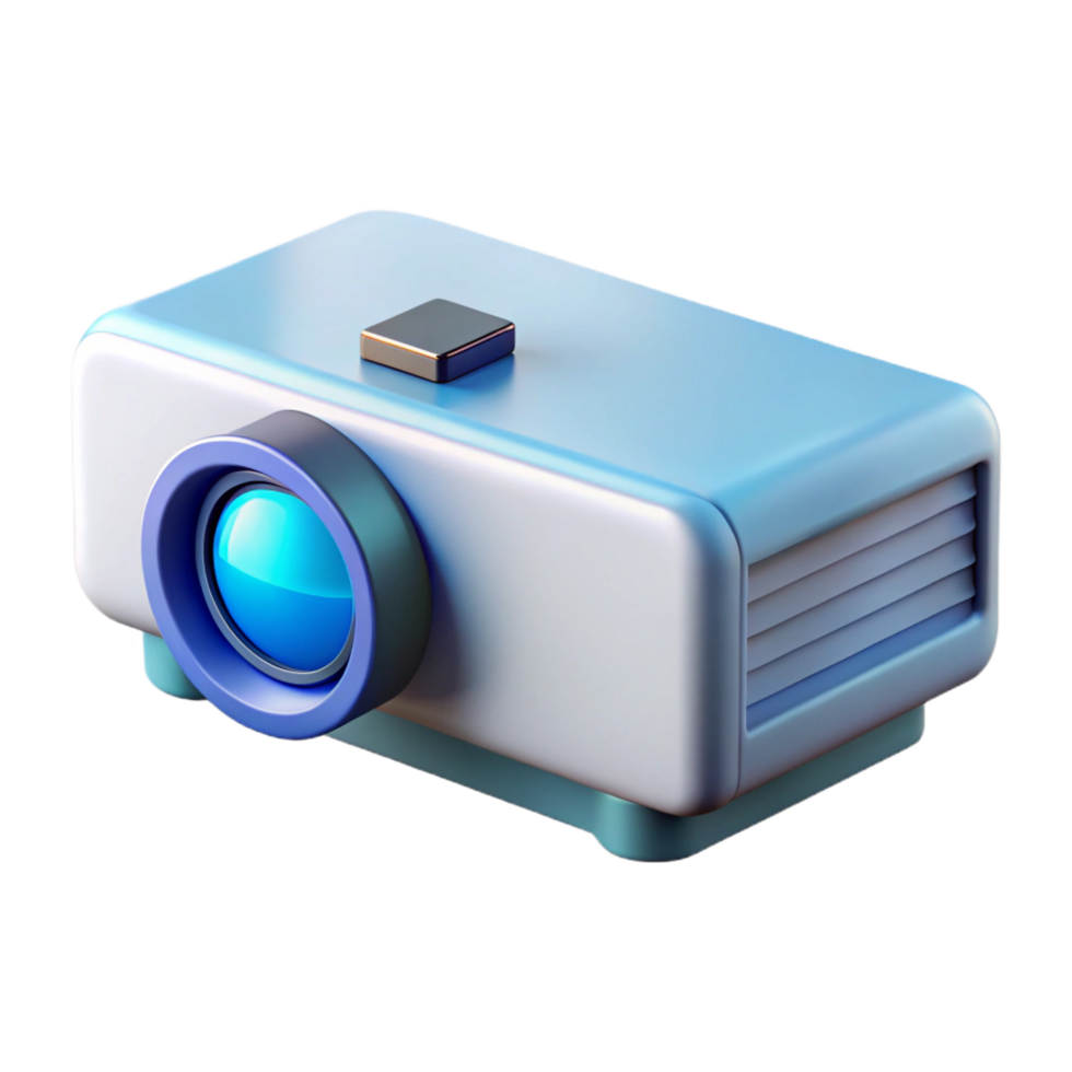 beautiful celebrated A projector, lens visible. NO BACKGROUND with Transparent Background. png
