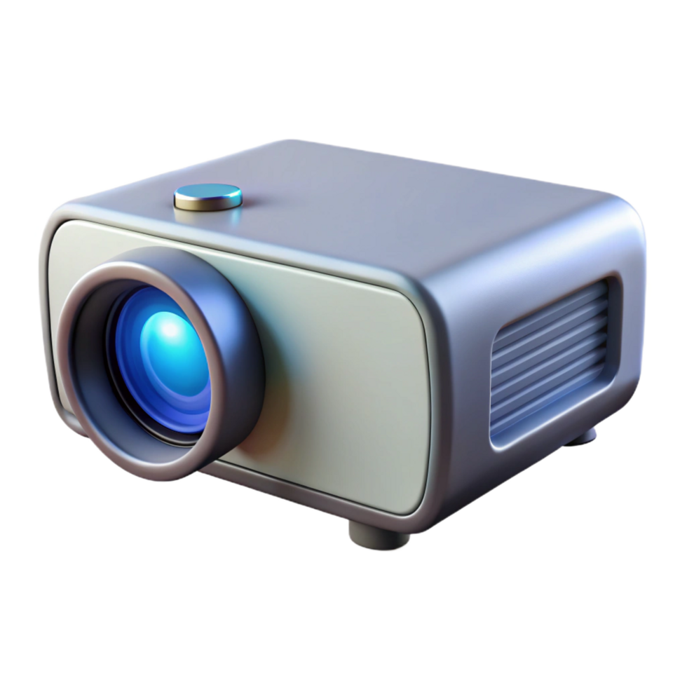 magnificent timeless A projector, lens visible. NO BACKGROUND with Transparent Background. png