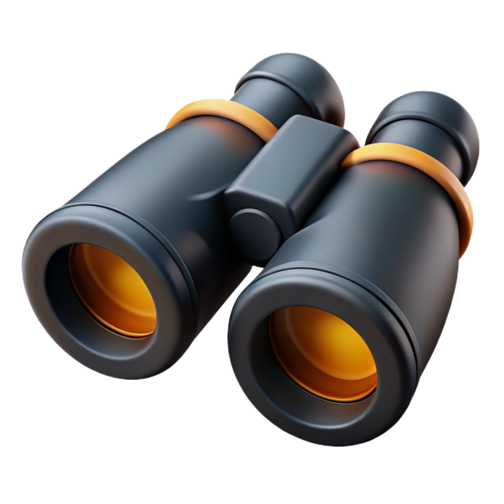 stunning timeless A pair of binoculars, black. NO BACKGROUND with Transparent Background. png