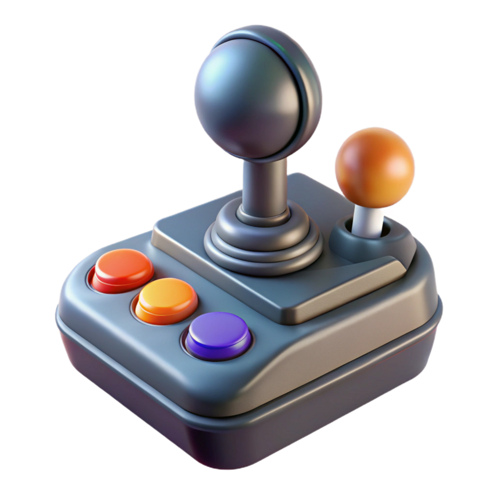 spectacular renaissance Spaceship control lever, ergonomic grip, illuminated buttons. NO BACKGROUND with Transparent Background. artisan png
