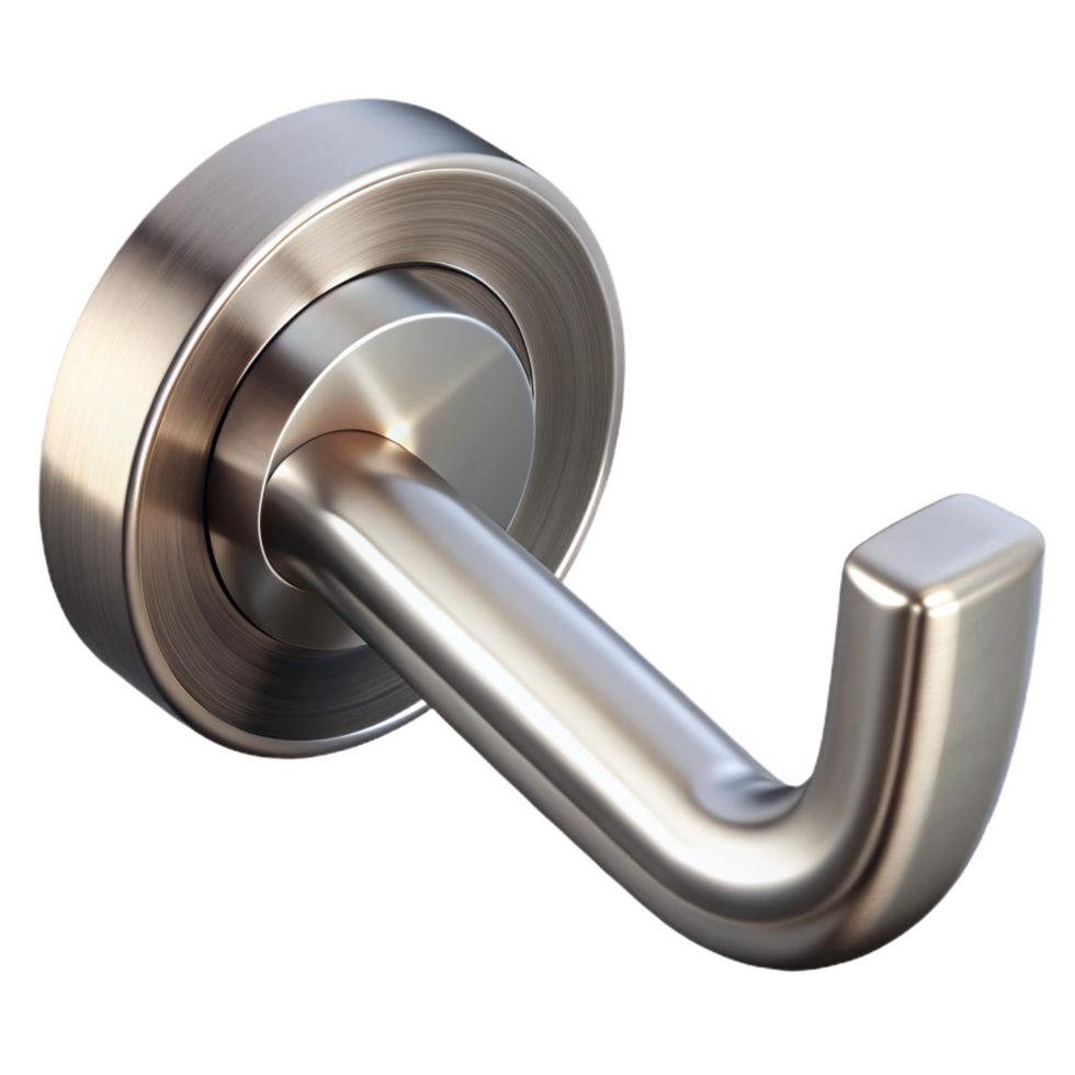 serene timeless Modern door handle, brushed steel, NO BACKGROUND with Transparent Background. png