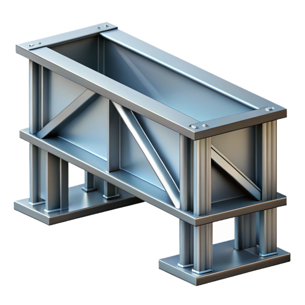 bold serene Steel girder, industrial design, NO BACKGROUND with Transparent Background. gallery standard png