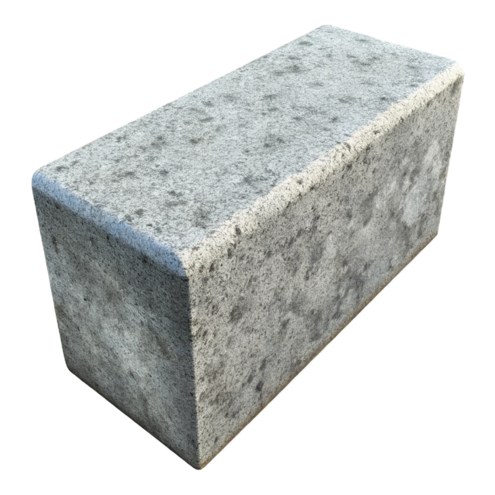 melancholic immaculate Concrete block, textured surface, NO BACKGROUND with Transparent Background. genuine png