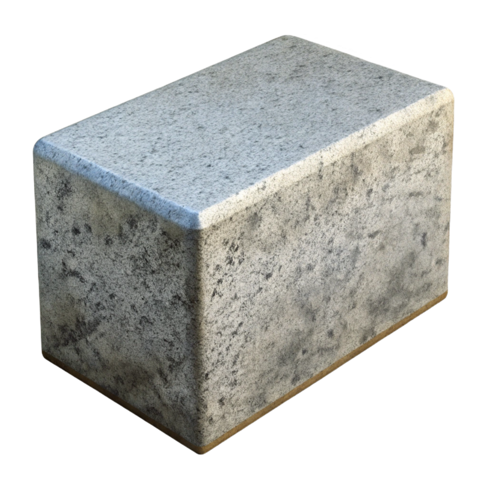 inspired rustic Concrete block, textured surface, NO BACKGROUND with Transparent Background. luxury png