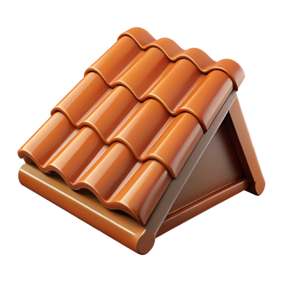 romantic hypnotic Roof tile, clay material, NO BACKGROUND with Transparent Background. flawless png