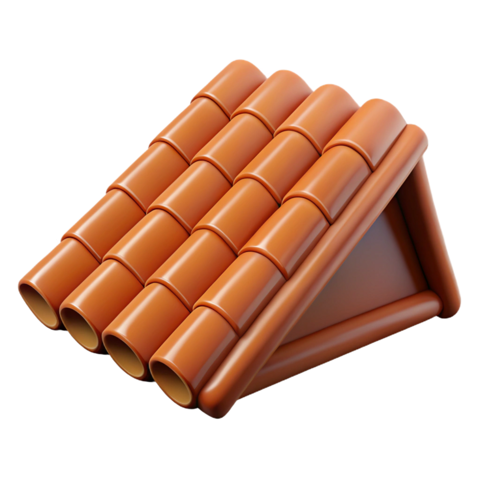 exquisite peaceful avant-garde Roof tile, clay material, NO BACKGROUND with Transparent Background. luxury png