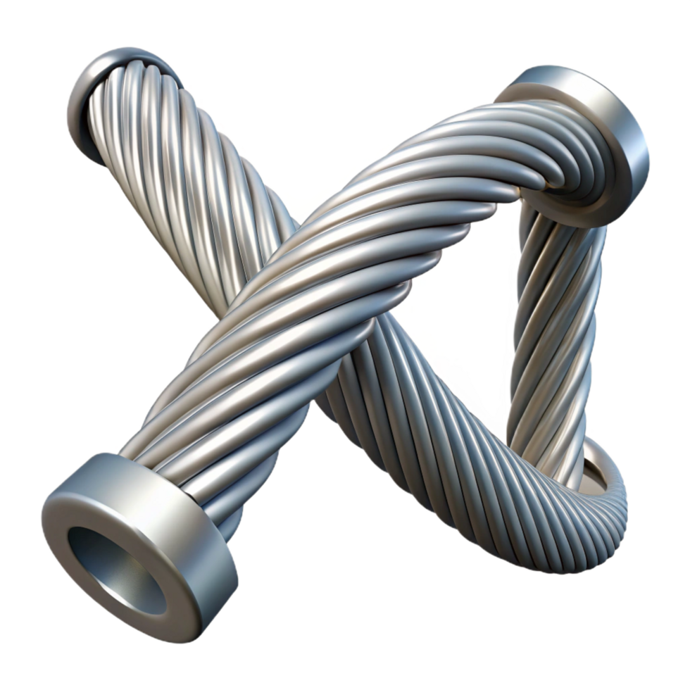 dramatic nordic Bridge suspension cable, steel strands, NO BACKGROUND with Transparent Background. high resolution png