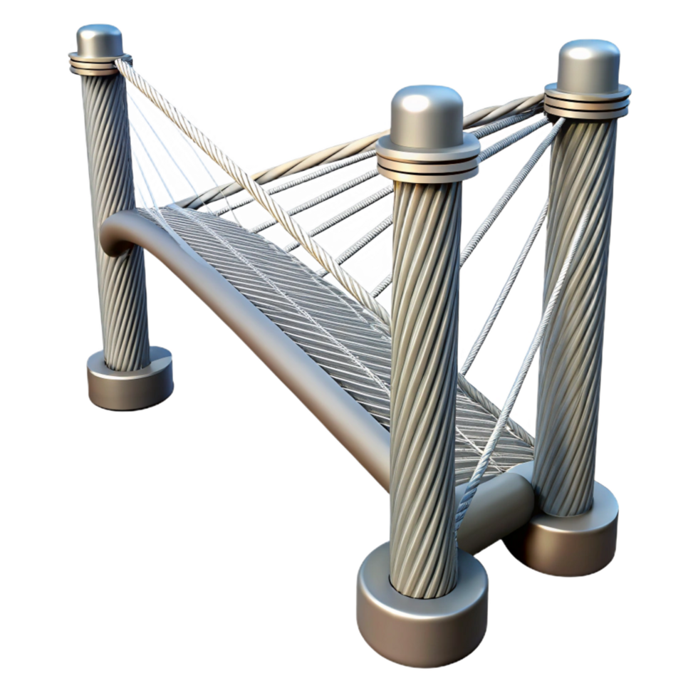 mesmerizing memorable Bridge suspension cable, steel strands, NO BACKGROUND with Transparent Background. png