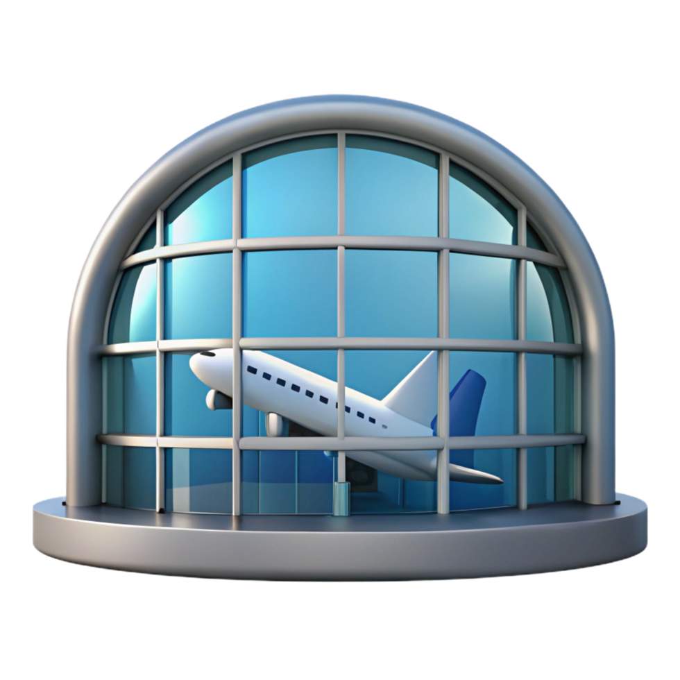notable classic Airport terminal window, large pane, NO BACKGROUND with Transparent Background. crisp png