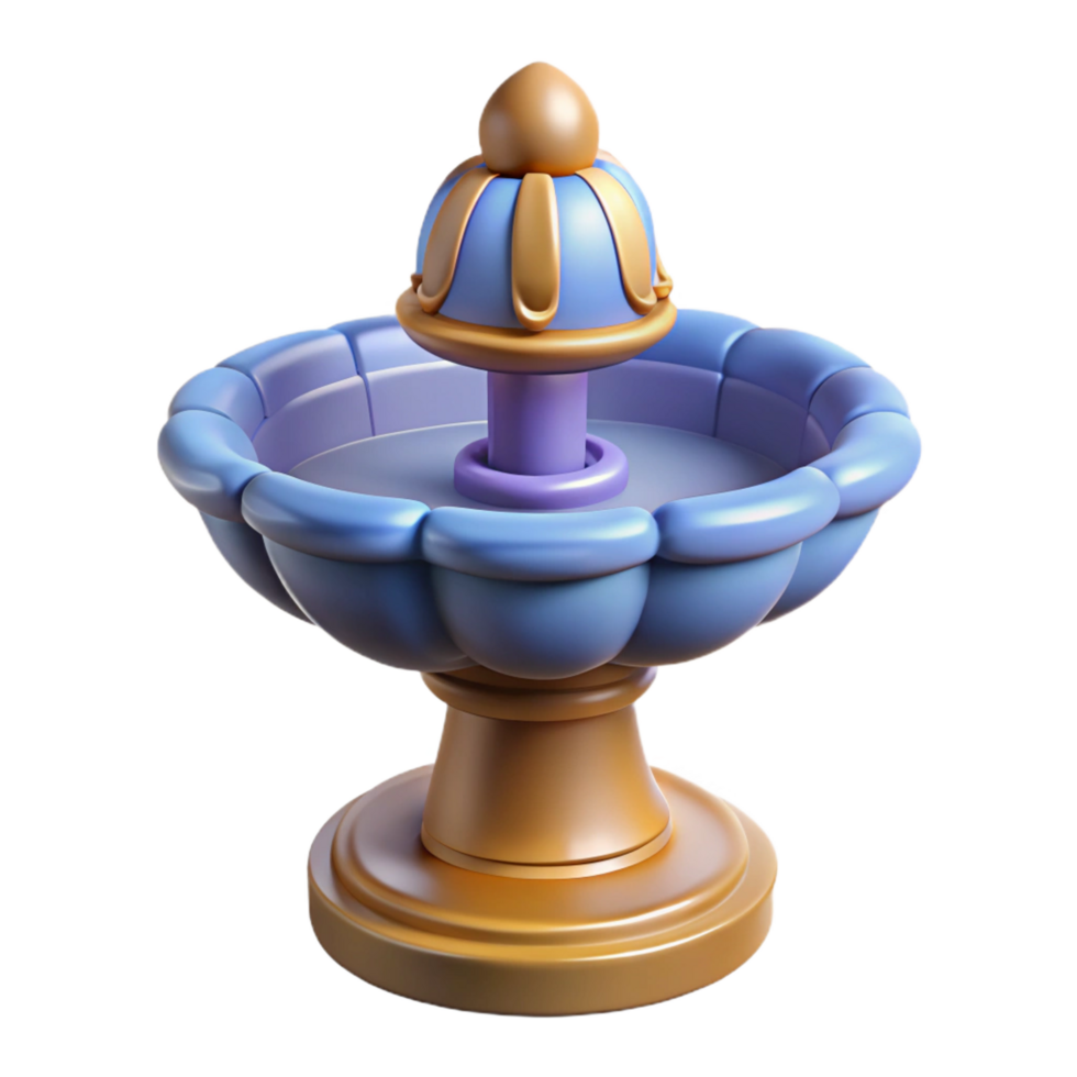 striking calm classic Fountain spout, decorative sculpture, NO BACKGROUND with Transparent Background. high quality png
