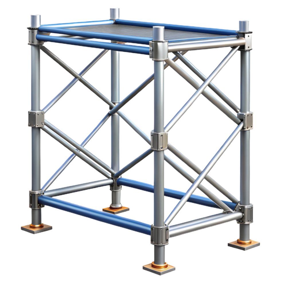 radiant sought-after Scaffolding section, metal frame, NO BACKGROUND with Transparent Background. png