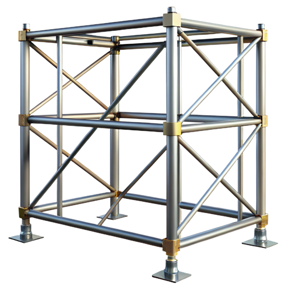impressive coveted Scaffolding section, metal frame, NO BACKGROUND with Transparent Background. png