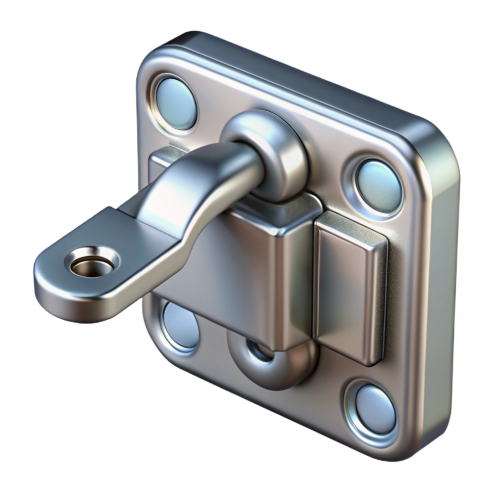 exquisite melancholic organic Window latch, metal mechanism, NO BACKGROUND with Transparent Background. premium png