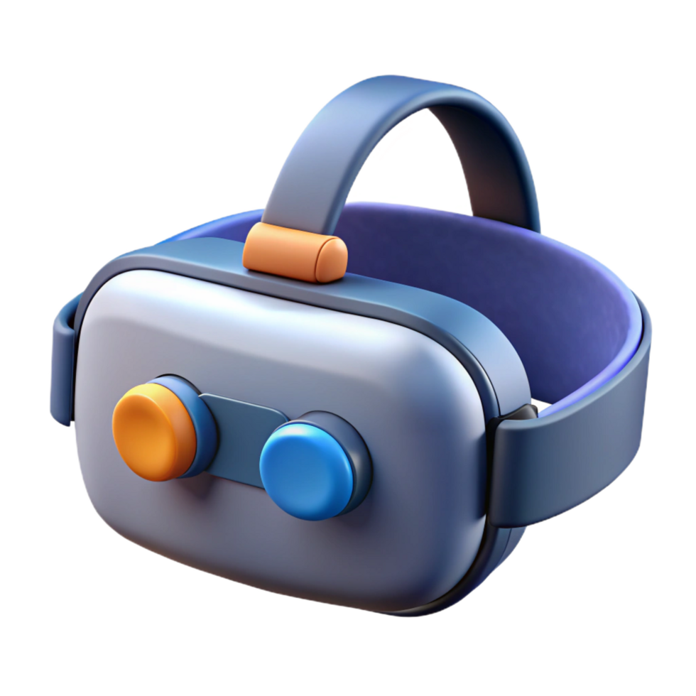 calm sumptuous Virtual reality headset with integrated sensors NO BACKGROUND with Transparent Background. perfect clarity png