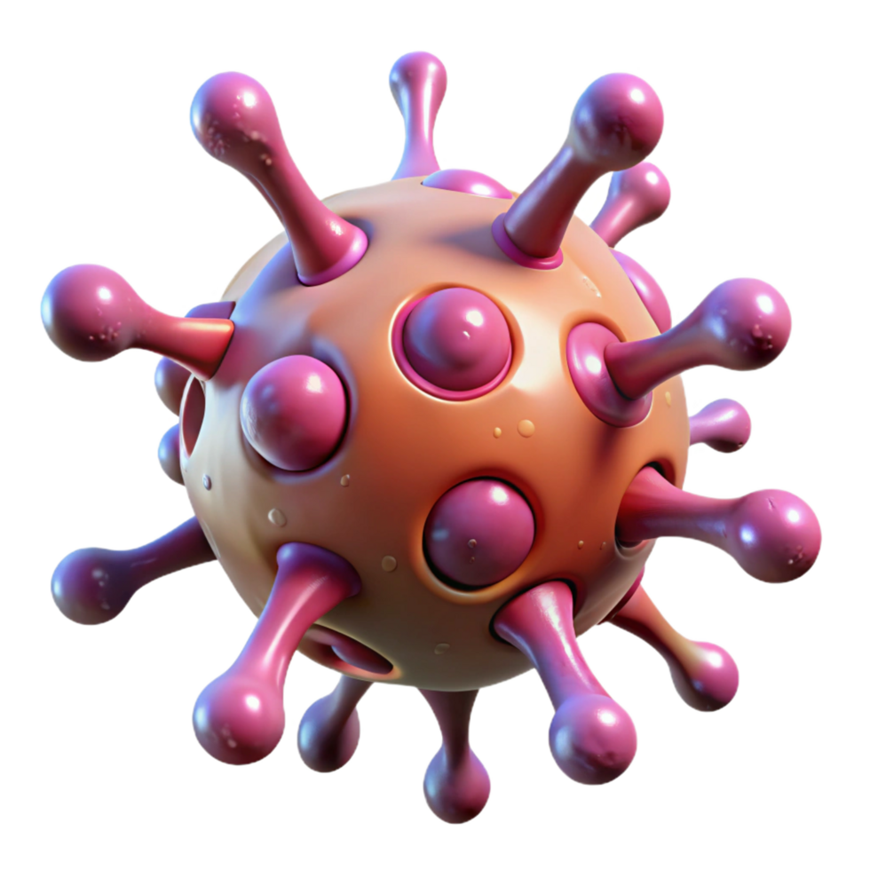 dazzling iconic Alien spore with pulsating veins NO BACKGROUND with Transparent Background. png