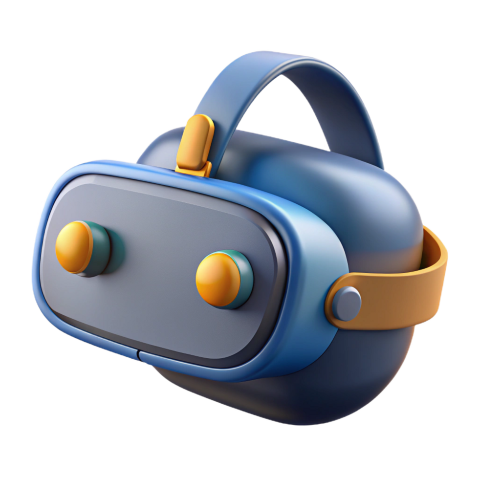 elegant creative Virtual reality headset with integrated sensors NO BACKGROUND with Transparent Background. 8K png