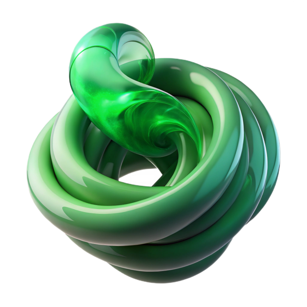 splendid standout A swirling vortex of emerald green smoke. NO BACKGROUND with Transparent Background. png