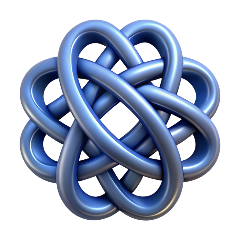 mesmerizing energetic futuristic An intricate Celtic knot design. NO BACKGROUND with Transparent Background. ultra HD png