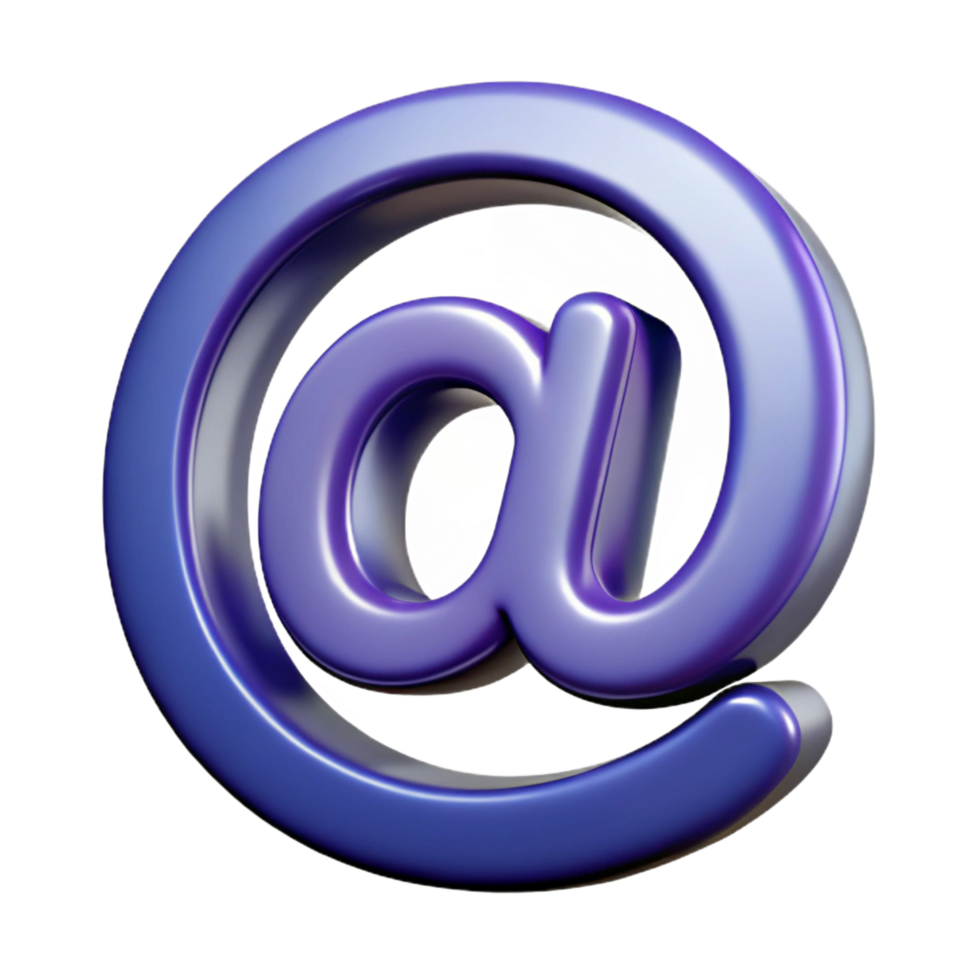 splendid whimsical organic A stylized at symbol . NO BACKGROUND with Transparent Background. luxury png