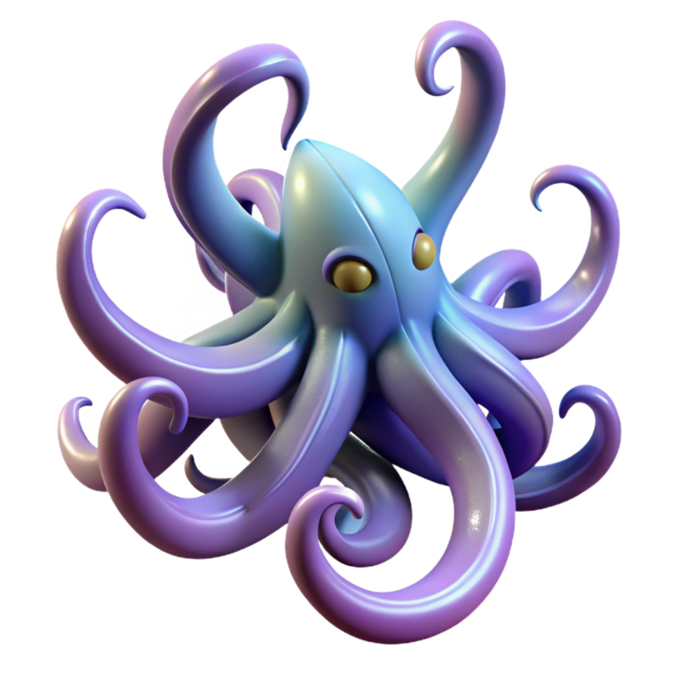 immaculate exceptional A mythical kraken, with tentacles swirling, NO BACKGROUND with Transparent Background. png