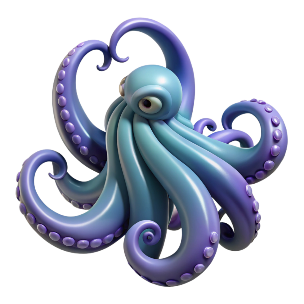 bold pristine A mythical kraken, with tentacles swirling, NO BACKGROUND with Transparent Background. luxury png