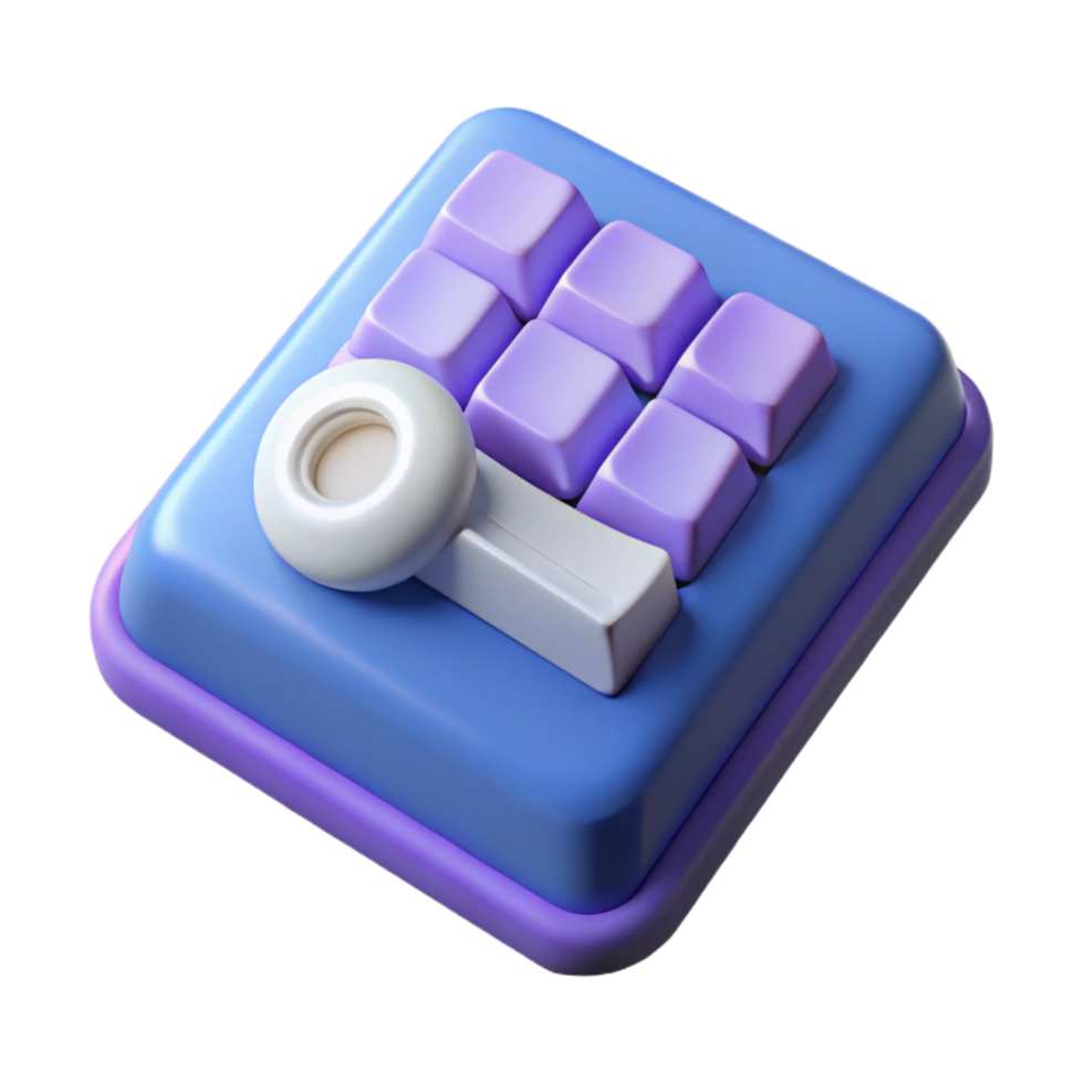 inigualável nórdico uma solteiro chave a partir de uma computador teclado. não fundo com transparente fundo. nível superior png