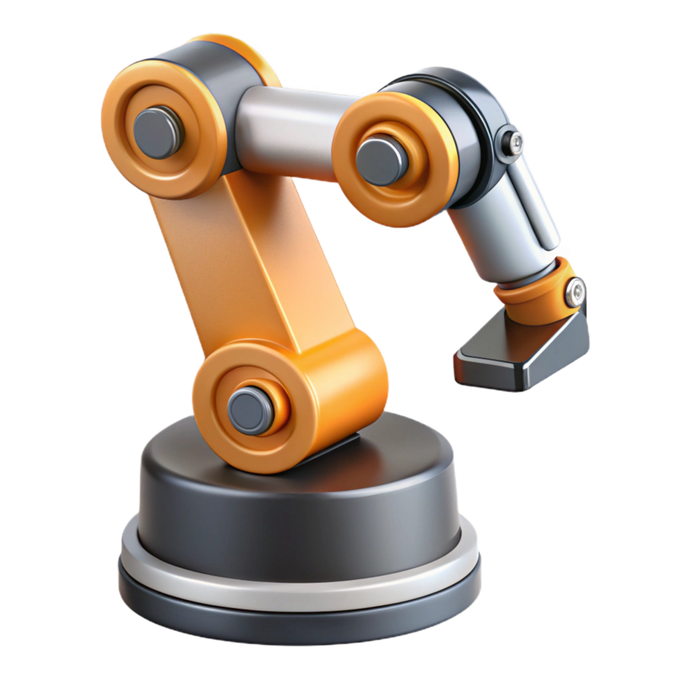 exquisite remarkable A robotic arm, industrial style. NO BACKGROUND with Transparent Background. png