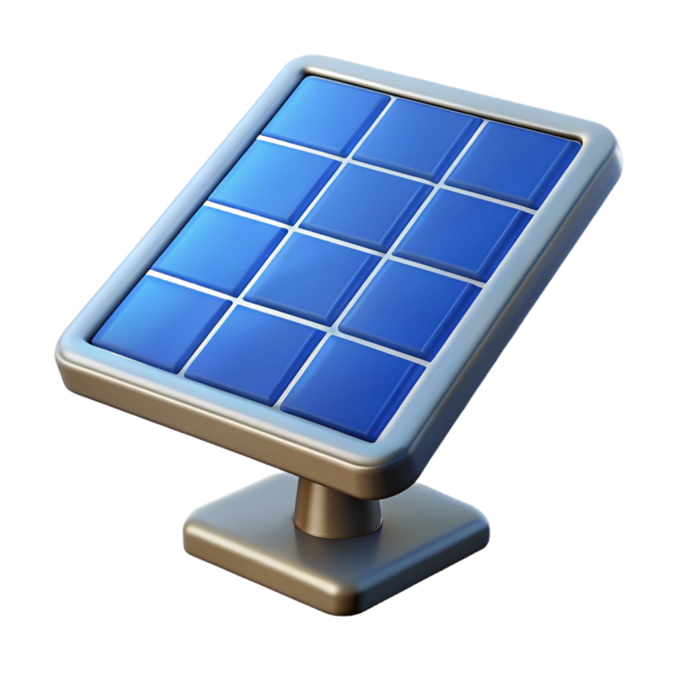 joyful majestic A solar panel. NO BACKGROUND with Transparent Background. expertly shot png