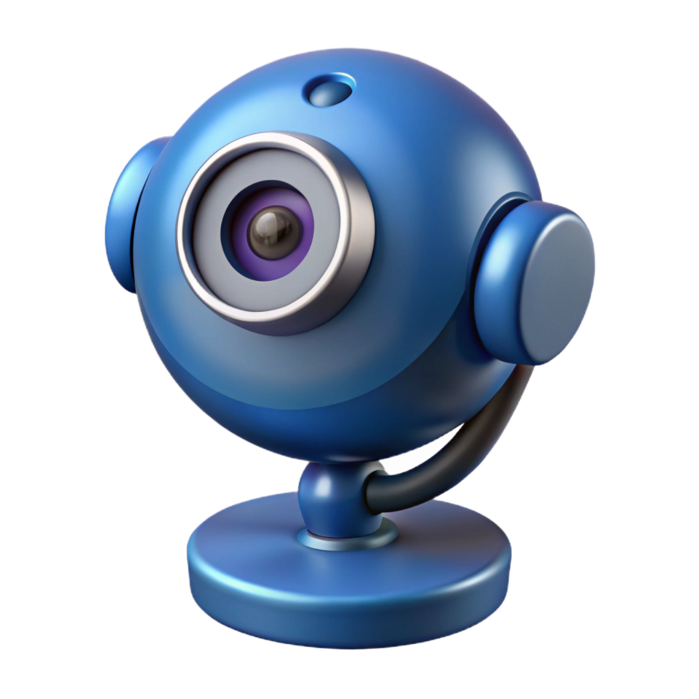 energetic enchanting A webcam with a built-in microphone. NO BACKGROUND with Transparent Background. professional png