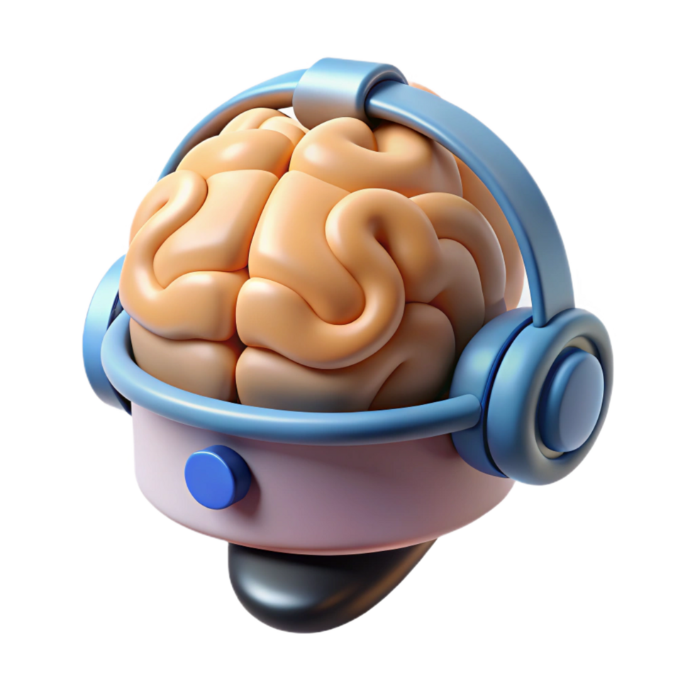 ethereal magnificent A brain-computer interface headset. NO BACKGROUND with Transparent Background. studio quality png