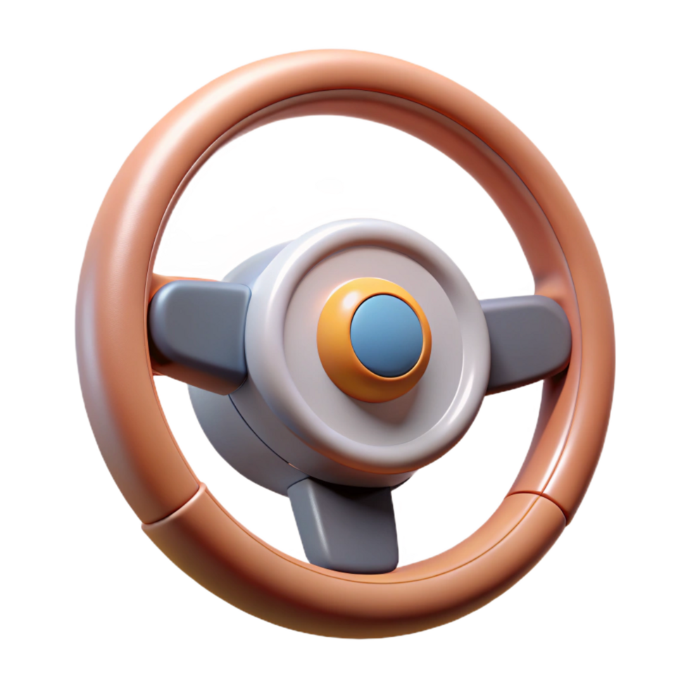 dramatic celebrated A self-driving car steering wheel. NO BACKGROUND with Transparent Background. png