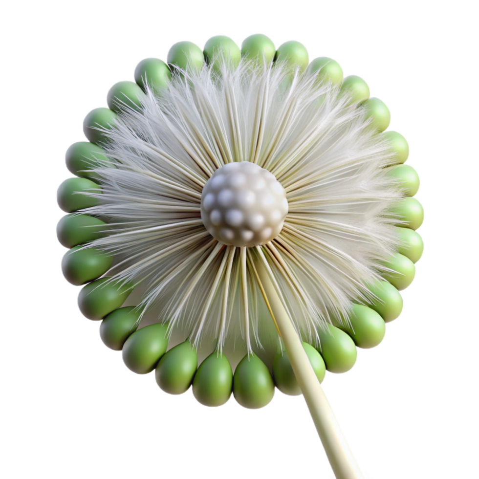 coveted artistic Close-up of a dandelion seed head NO BACKGROUND with Transparent Background. ultra HD png