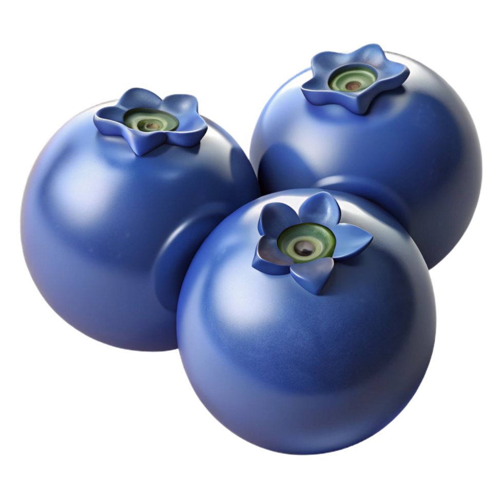 coveted renaissance Group of three blueberries NO BACKGROUND with Transparent Background. top-tier png