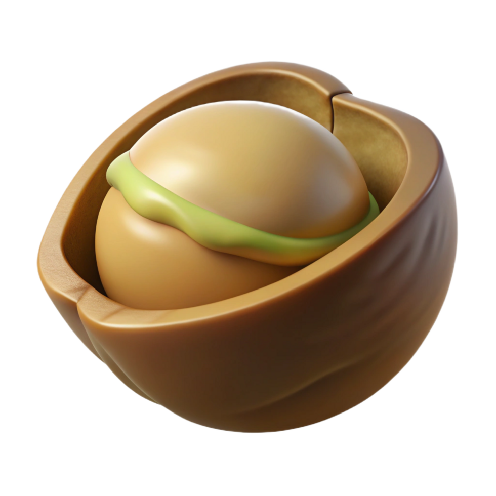 magnificent timeless Macadamia nut in shell NO BACKGROUND with Transparent Background. png