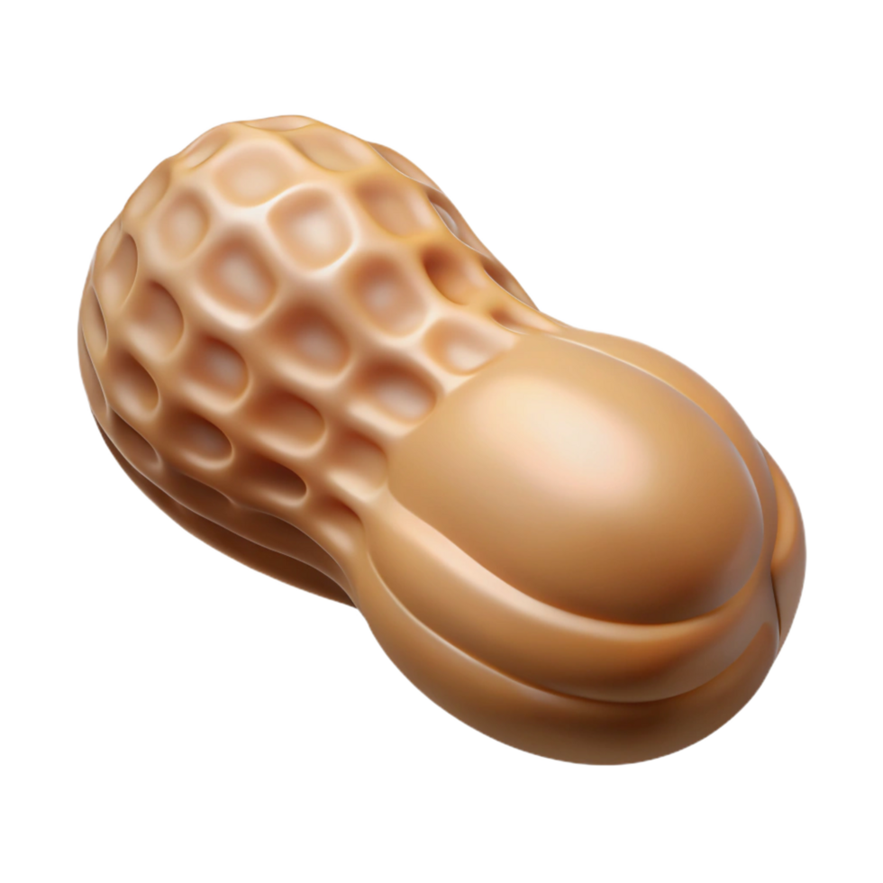 impressive reflective surreal Peanut in shell NO BACKGROUND with Transparent Background. expertly shot png
