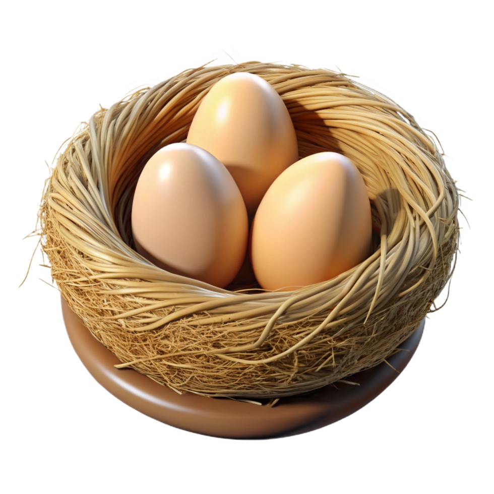 captivating dramatic bohemian Bird's nest NO BACKGROUND with Transparent Background. museum quality png
