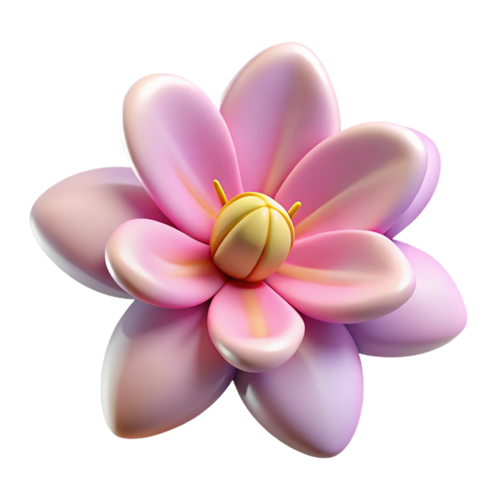 elegant distinguished Close-up of a flower stamen NO BACKGROUND with Transparent Background. png