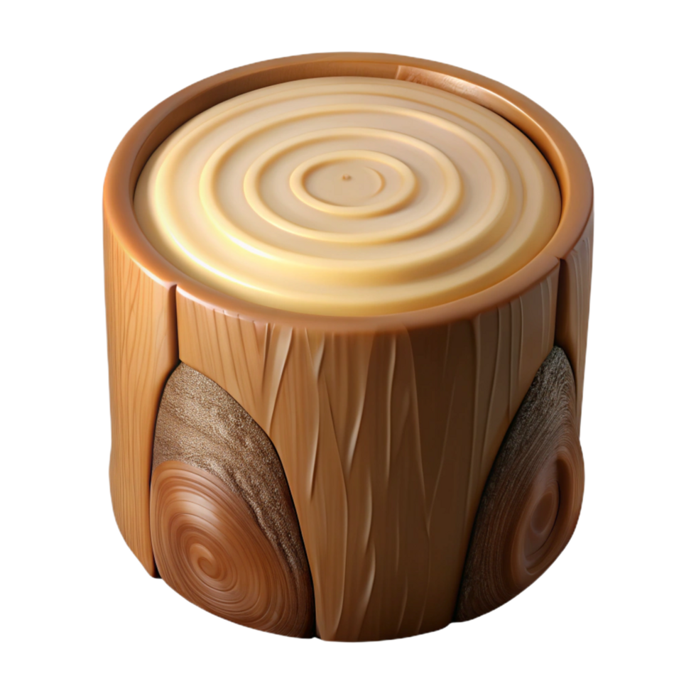 dramatic impressive Cross-section of a tree trunk NO BACKGROUND with Transparent Background. museum quality png