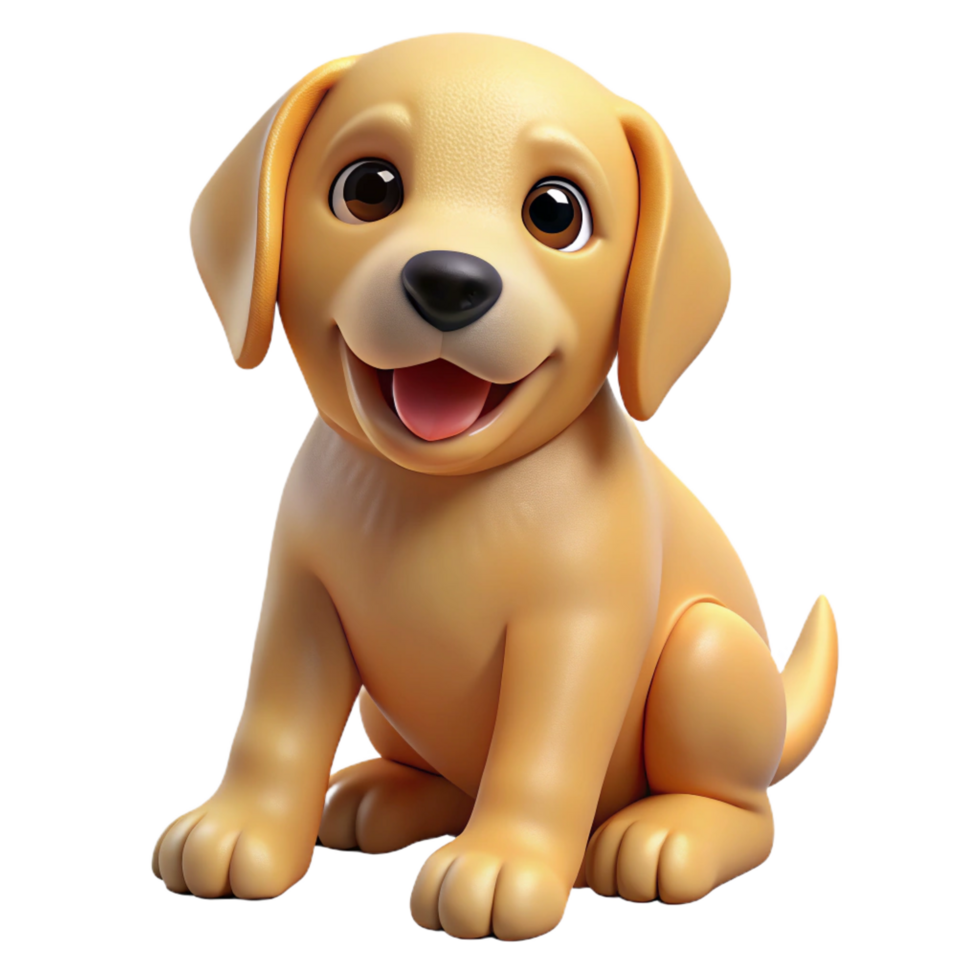 coveted coastal A playful golden retriever puppy, sitting, tilting head. NO BACKGROUND with Transparent Background. fine detail png