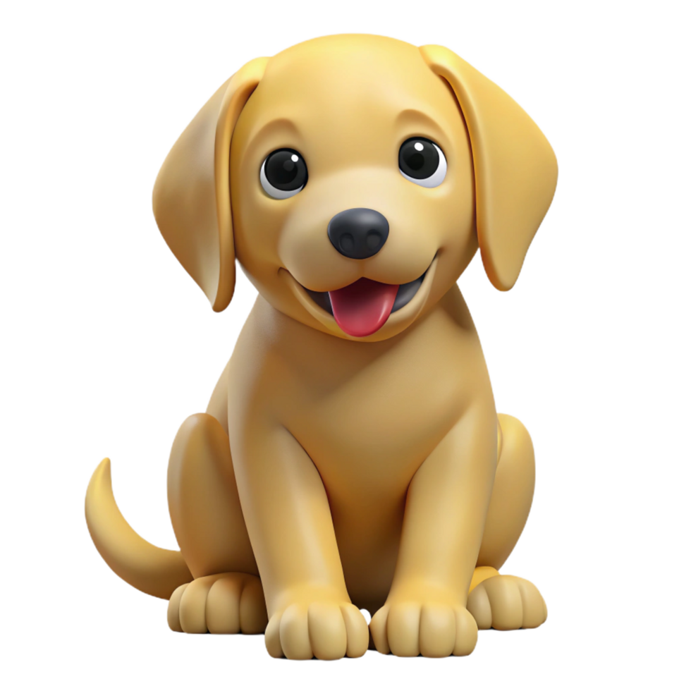 immaculate nostalgic avant-garde A playful golden retriever puppy, sitting, tilting head. NO BACKGROUND with Transparent Background. precision png
