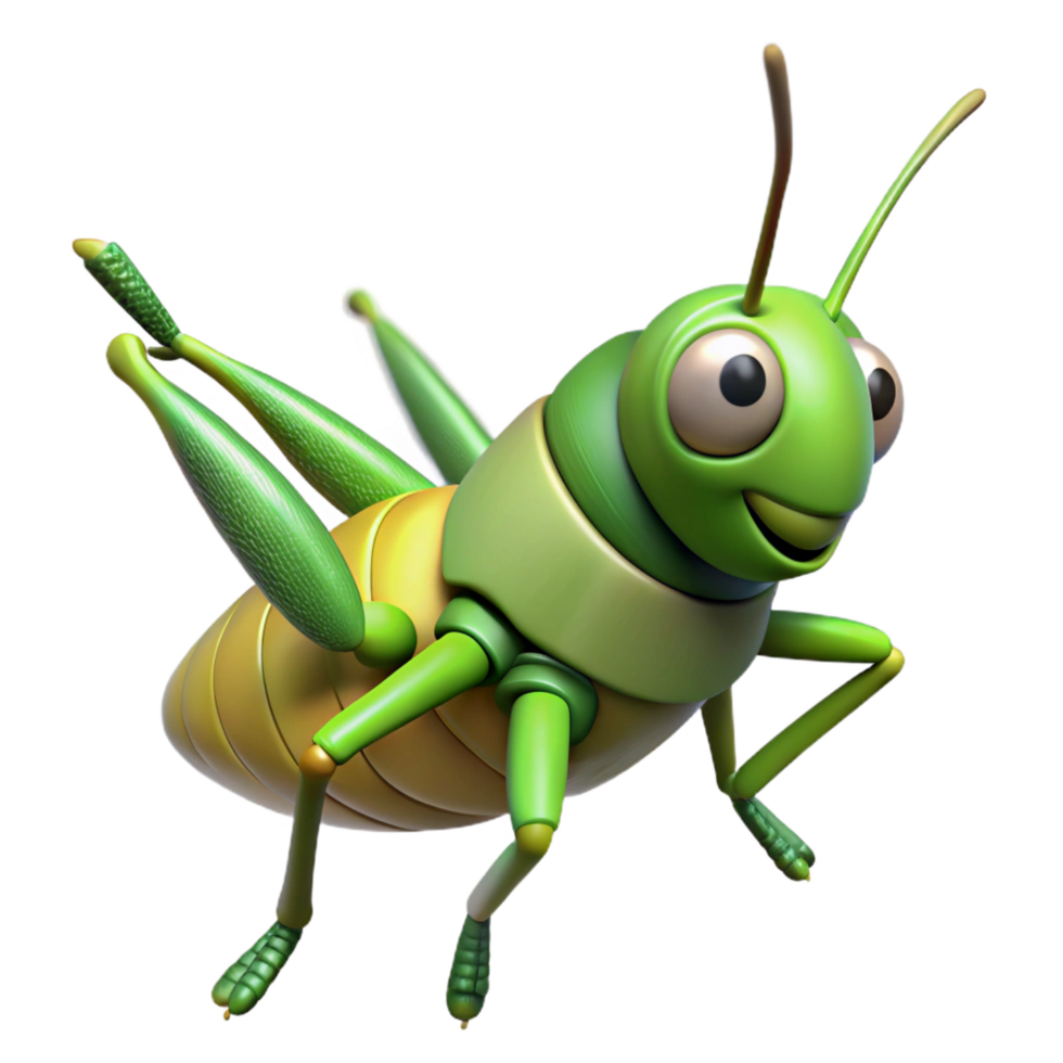 captivating organic A grasshopper, jumping. NO BACKGROUND with Transparent Background. precision png