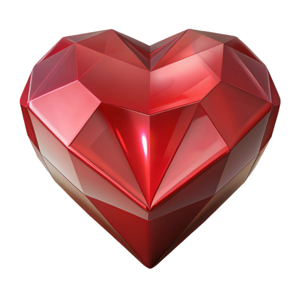 tranquil sumptuous A single, blood-red ruby, cut in the shape of a heart. NO BACKGROUND with Transparent Background. professional png