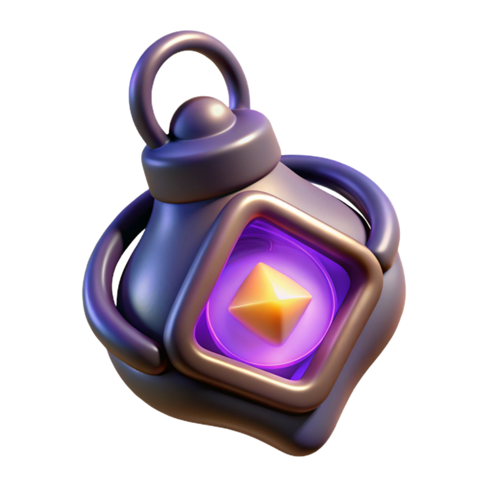 unforgettable retro A mystical amulet, glowing with an inner light. NO BACKGROUND with Transparent Background. 4K png