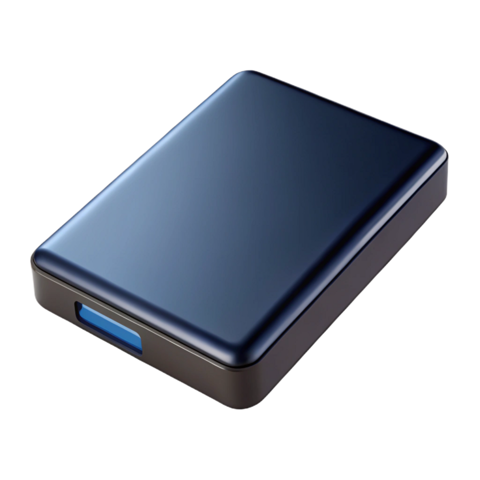 bold hypnotic External hard drive, black and sleek design NO BACKGROUND with Transparent Background. refined png