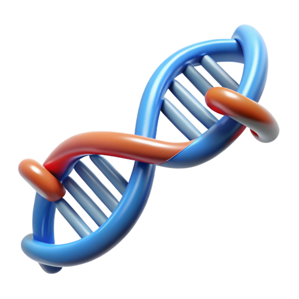 serene whimsical art deco DNA double helix model, rotating slowly NO BACKGROUND with Transparent Background. masterfully captured png