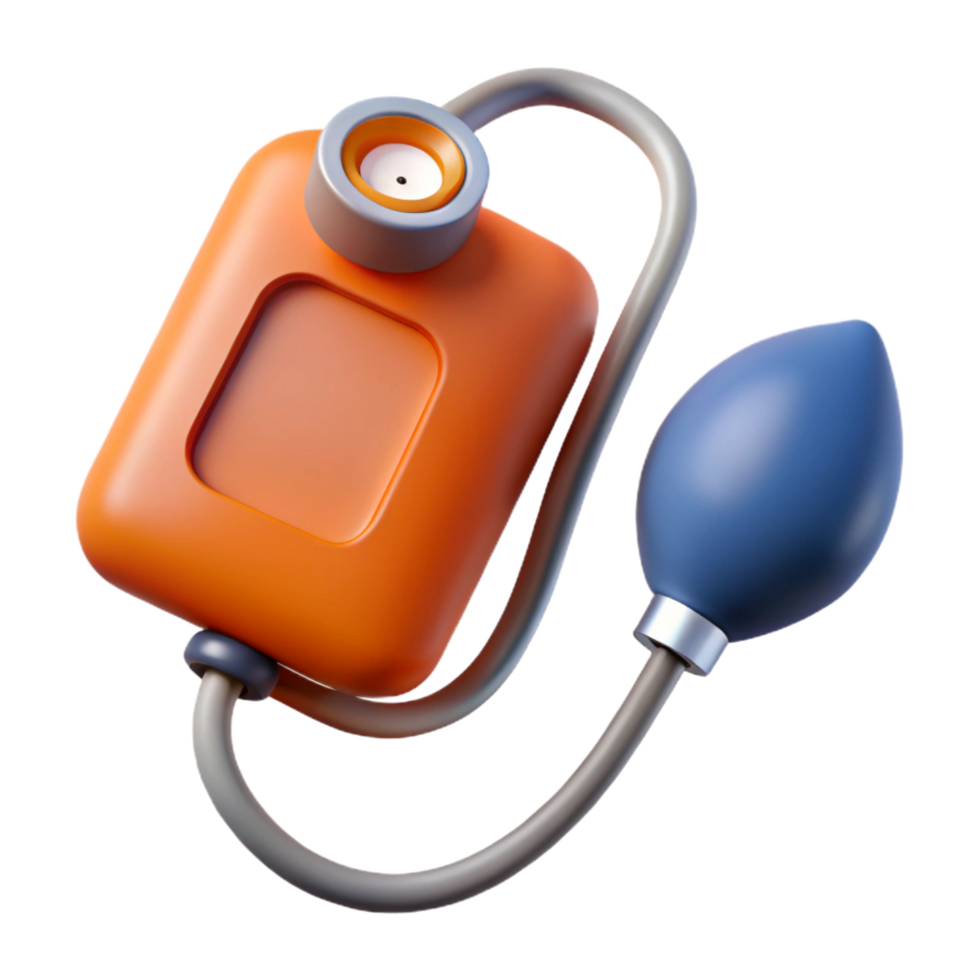 dynamic breathtaking Blood pressure monitor with inflatable cuff NO BACKGROUND with Transparent Background. handcrafted png