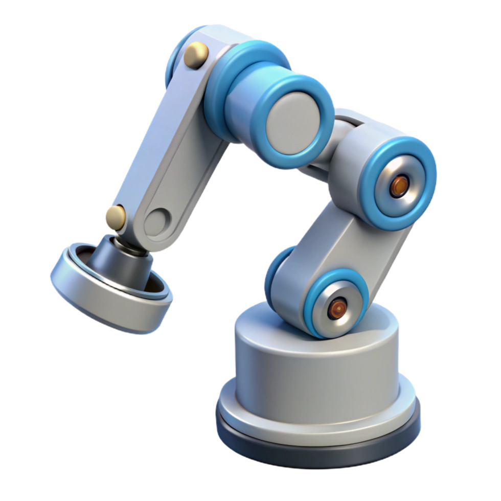 magnificent romantic retro Surgical robot arm with multiple joints NO BACKGROUND with Transparent Background. artisan png