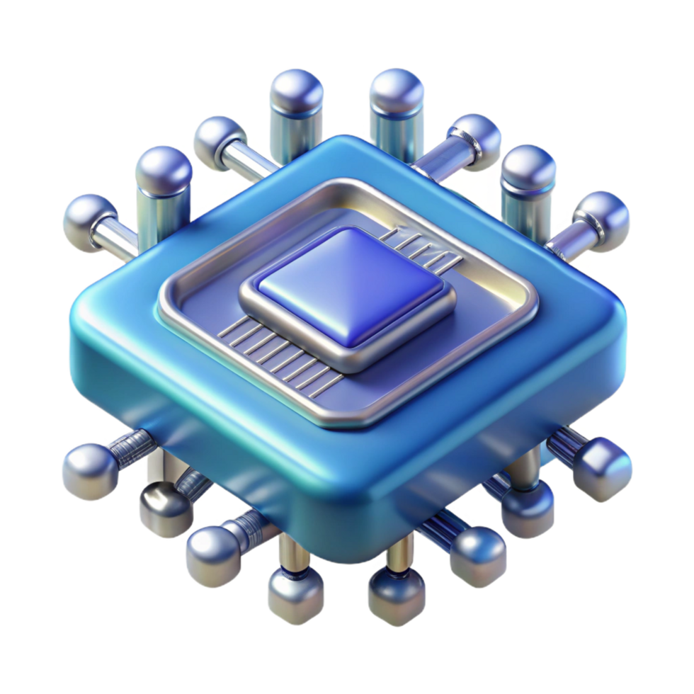 notable gothic Quantum computer processor, intricate design NO BACKGROUND with Transparent Background. sharp png