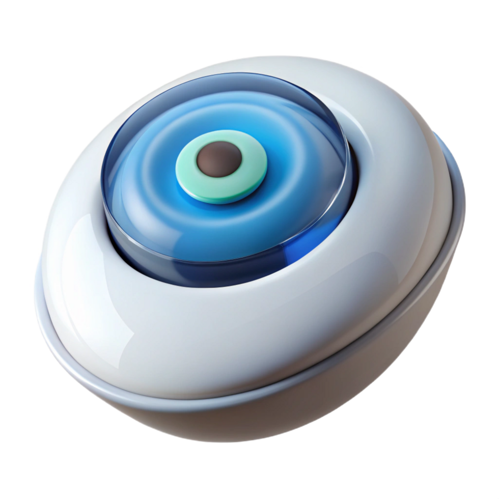 mysterious impressive Smart contact lens displaying information NO BACKGROUND with Transparent Background. elite png