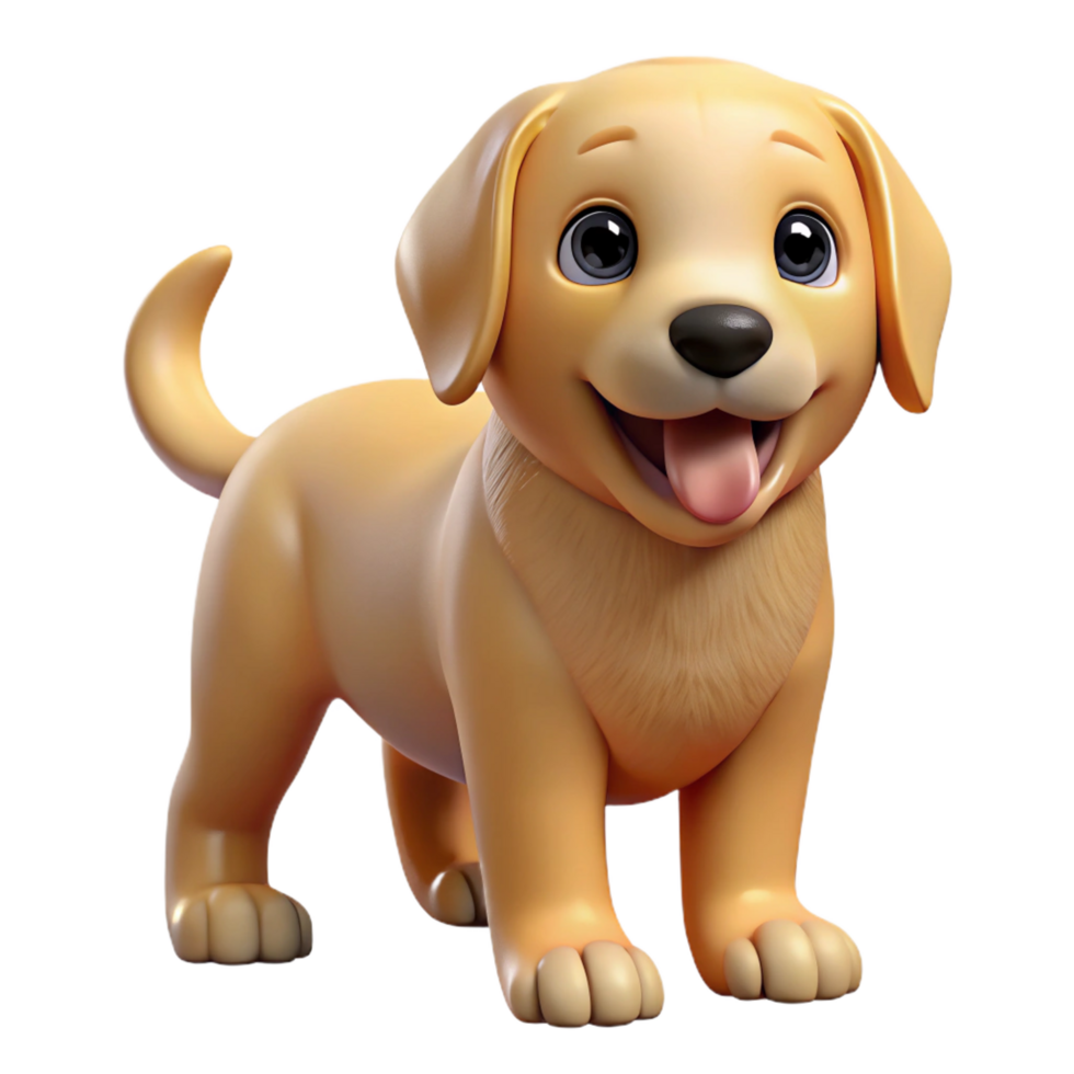 extraordinary remarkable A playful golden retriever puppy. NO BACKGROUND with Transparent Background. png